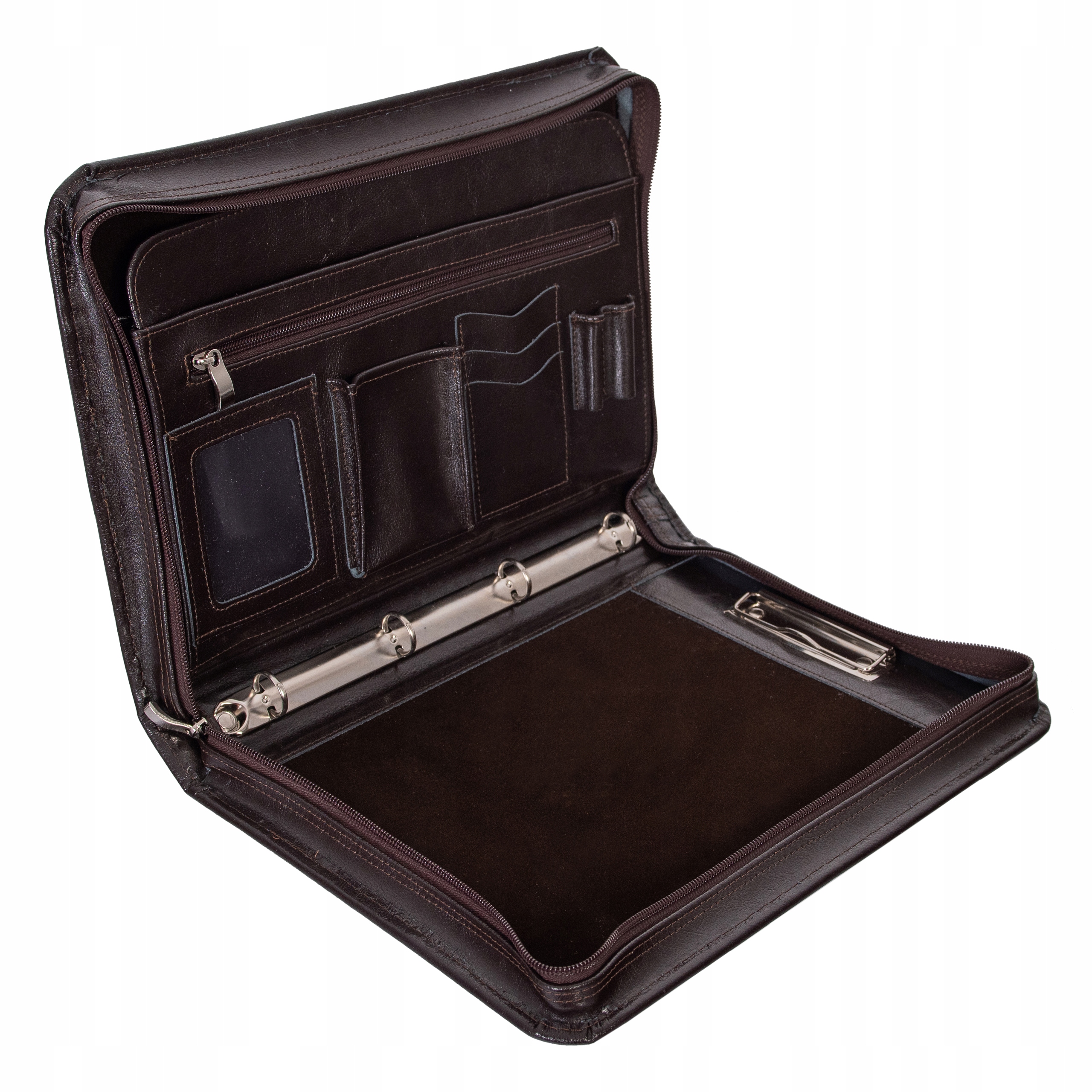 Organizer Teczka Aktówka A4 skóra NATURALNA czek.