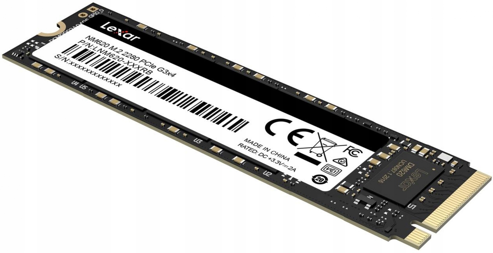 LEXAR NM620 2000GB [2TB] NVMe PCIe Gen.3 M.2 2280 — 6