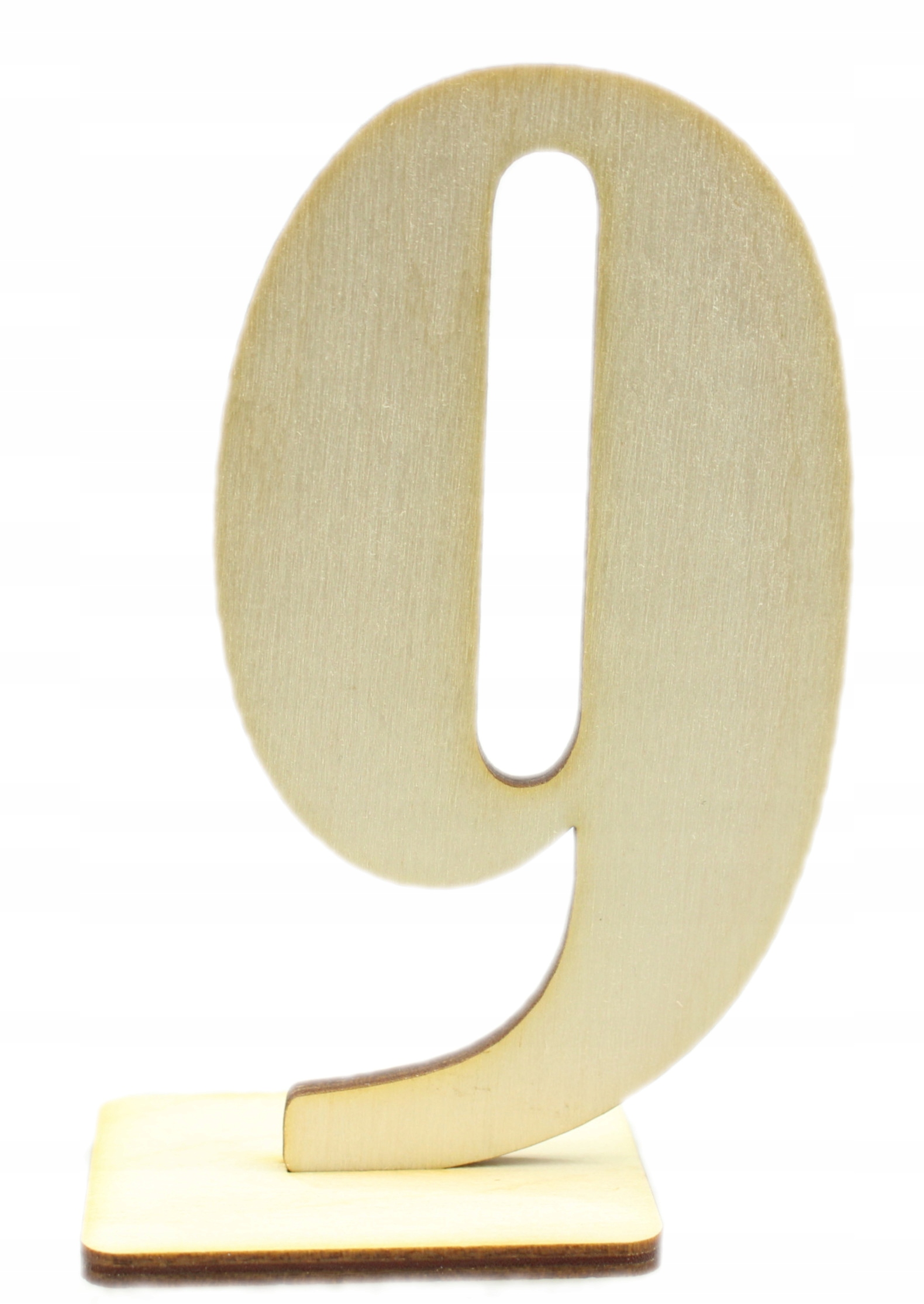 

Numer Na Stół, Cyfra "9" Drewniana, Stol