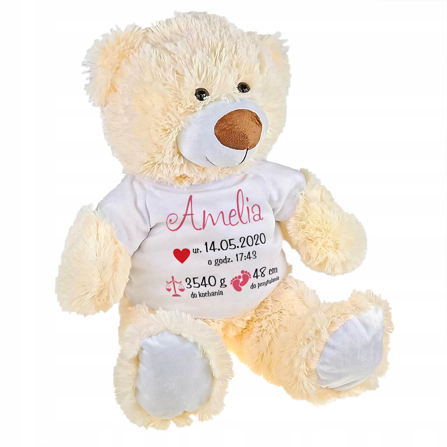 

Duży miś metryczka- narodziny dziecka.