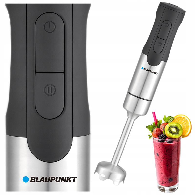 Blender Ręczny Mikser Duża Moc 1100W 2 Prędkości Stalowa Nasadka HBD211