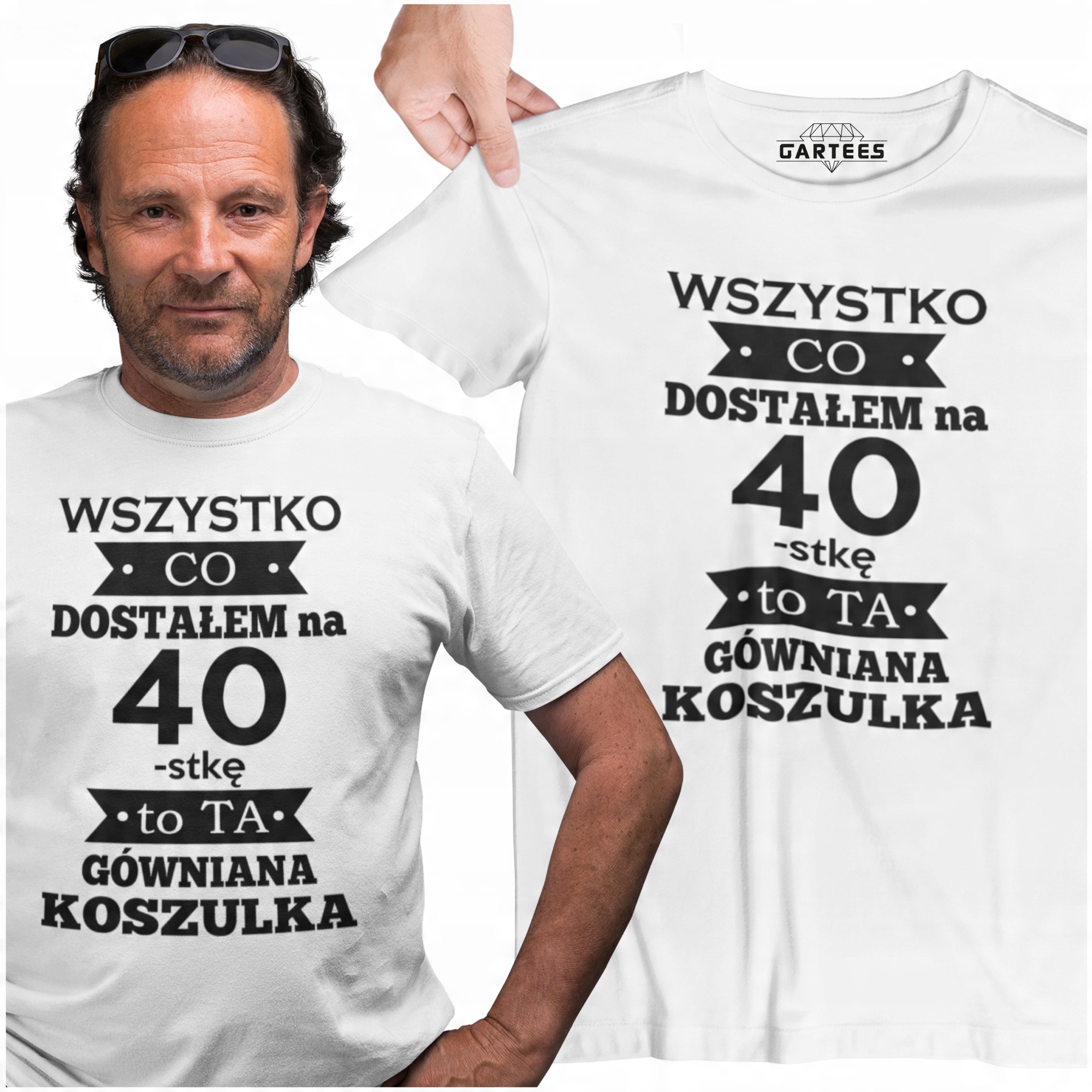 

T-shirt Męski Urodziny Gówniany Prezent Na 40 Lat