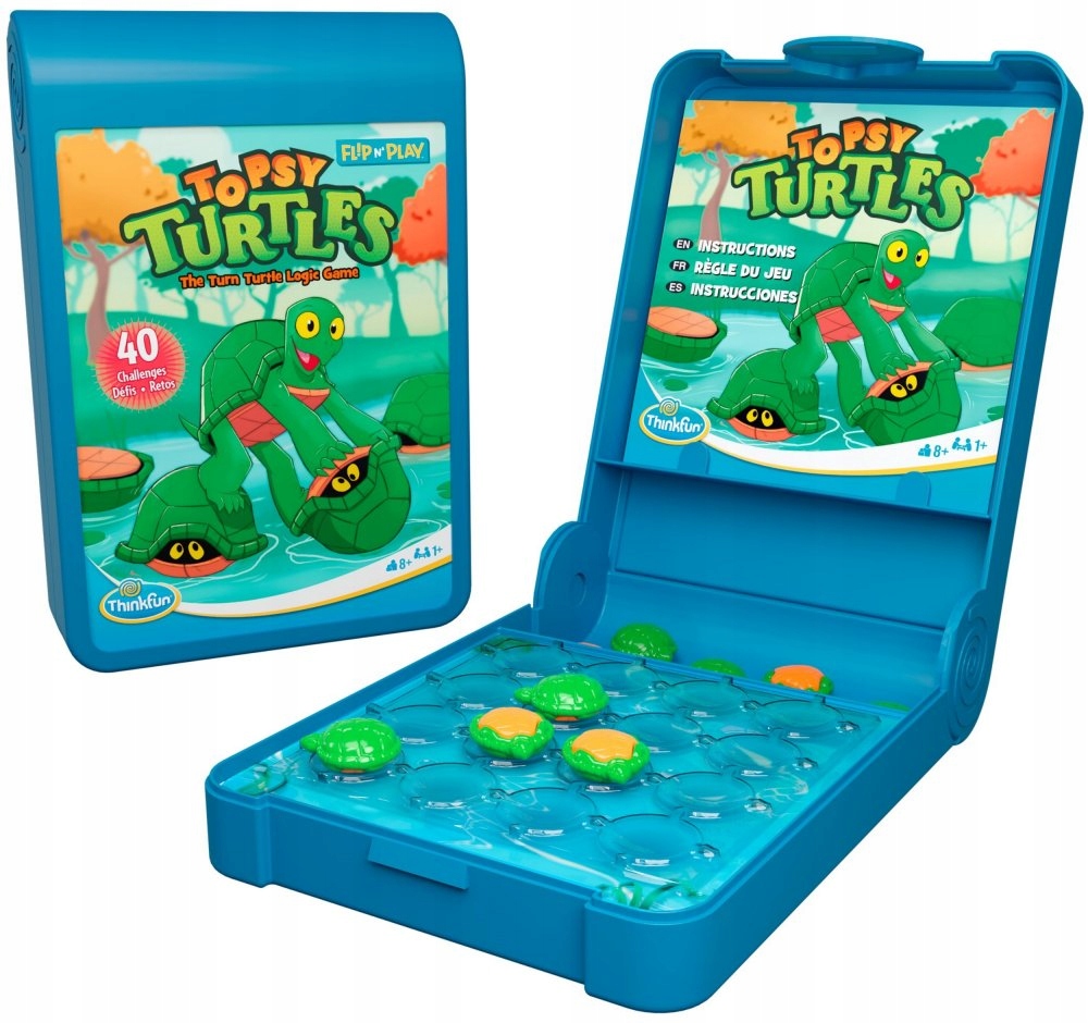 ThinkFun Gra Planszowa logiczna Wywrócone żółwie Flip & Play