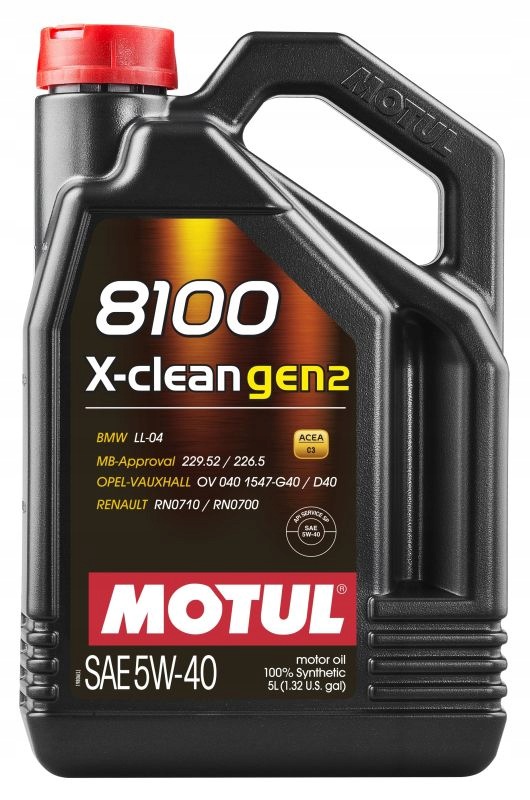 Motul Olej 5V40 5 L 8100 X-clean GEN2 C3 511.00 229.52 226.5 LL04 De