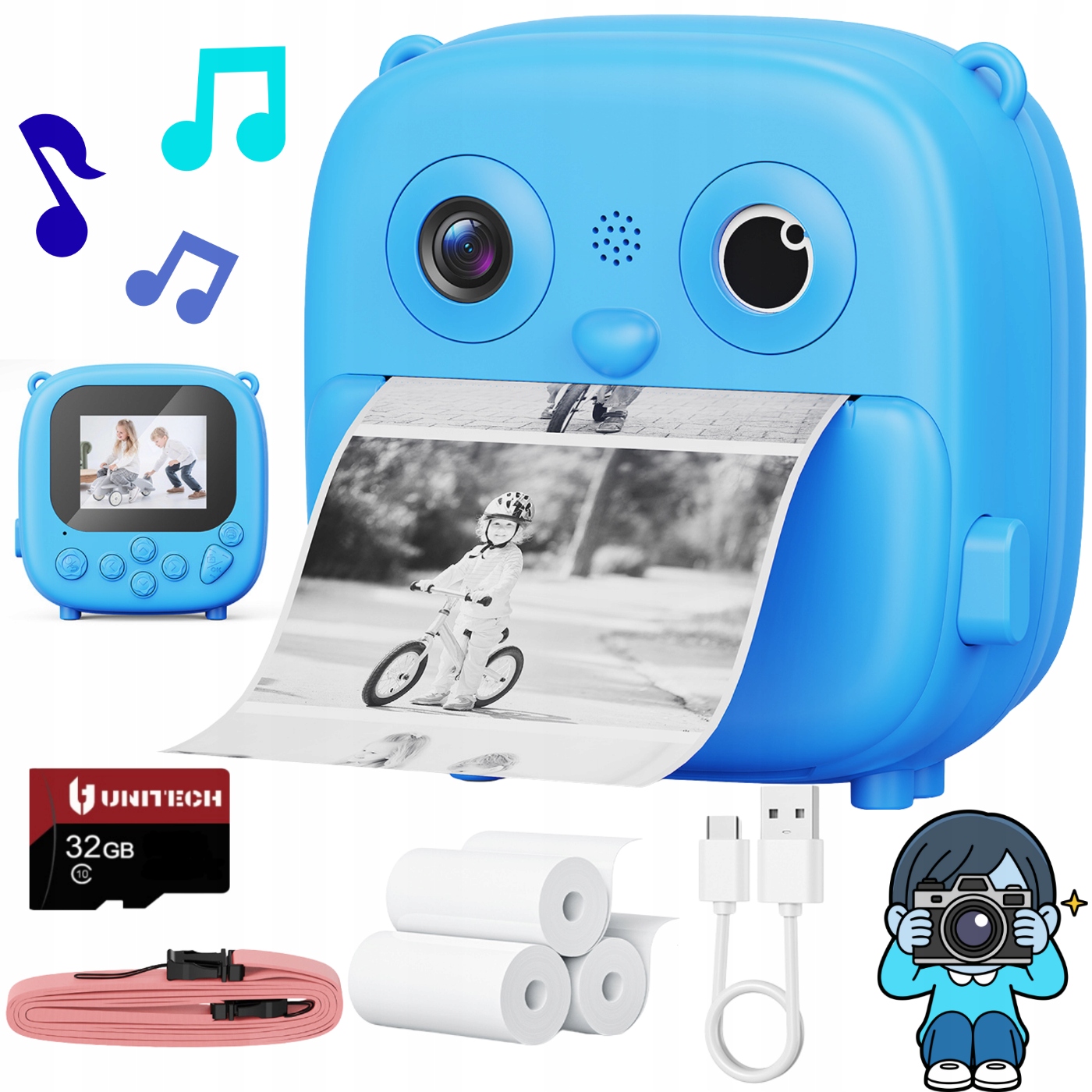 Cyfrowy natychmiastowy aparat dla dzieci z funkcja drukowania zdjęć NP060B
