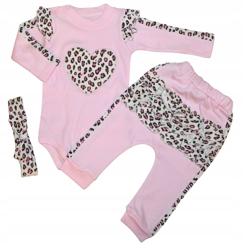 

Spodnie Baggy Body Dł. Rękaw Opaska Na Głowę 3-6M