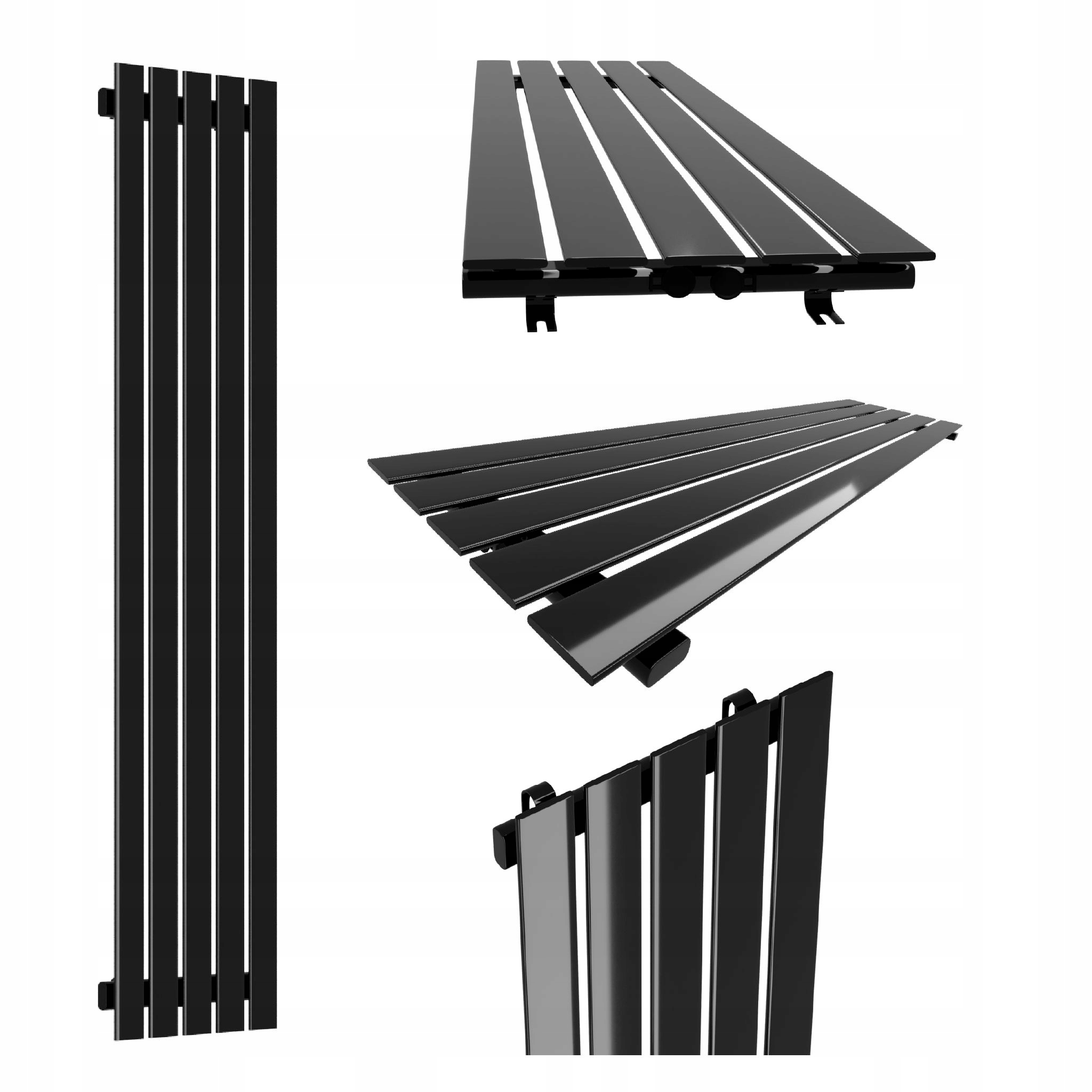 Dekorativní Radiátor Belloslim 120x38 Černý Lesk