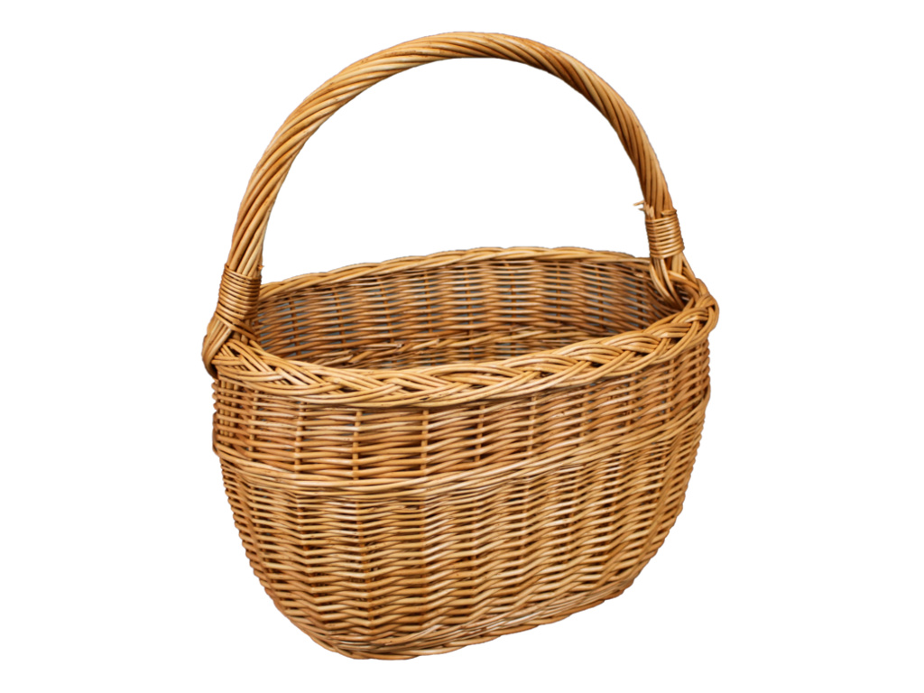 Kosz zakupowy wiklinowy - Złotówka