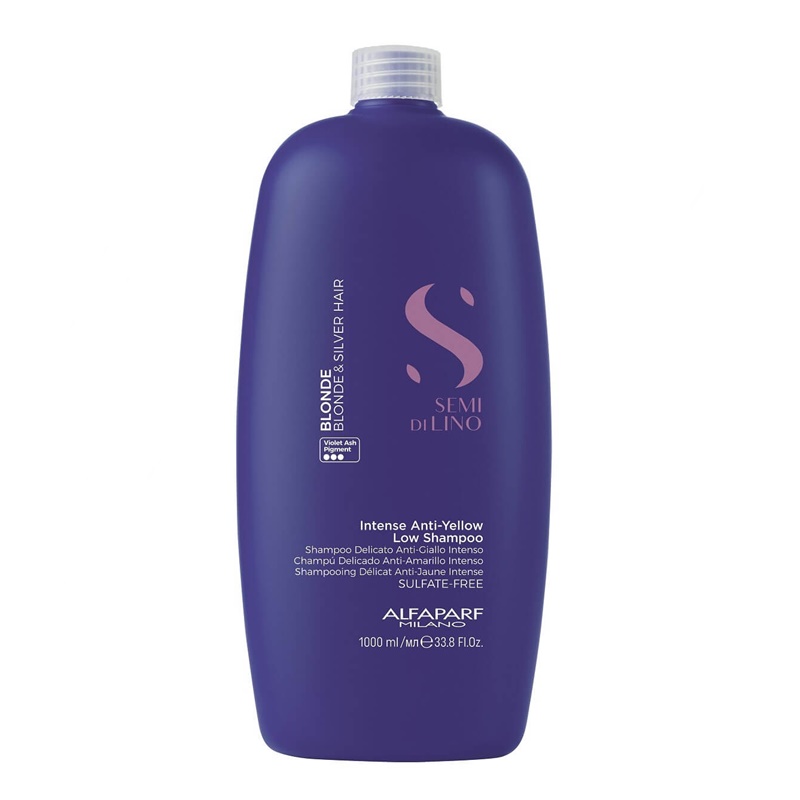 Alfaparf Semi Di Lino Intense Blonde Anti-Yellow šampon 1000 ml pro blond vlasy proti žloutnutí
