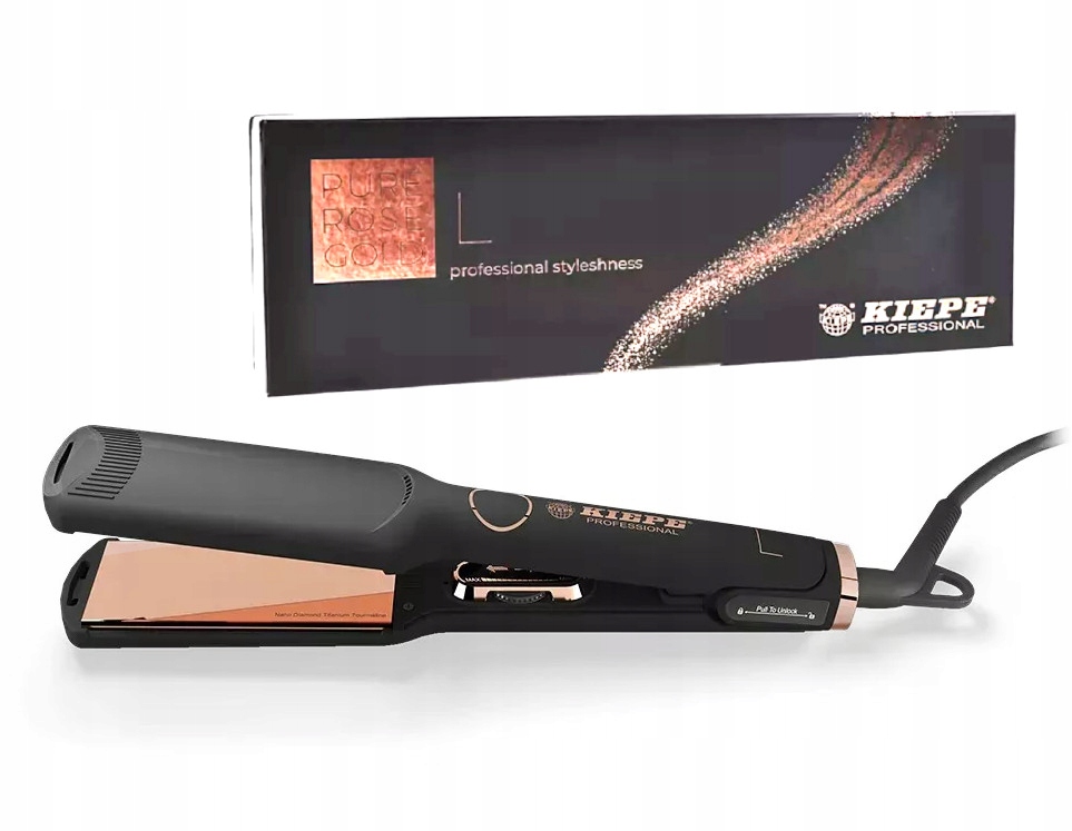 Prostownica do włosów Kiepe Professional Pure Rose Gold L 43mm tytanowa