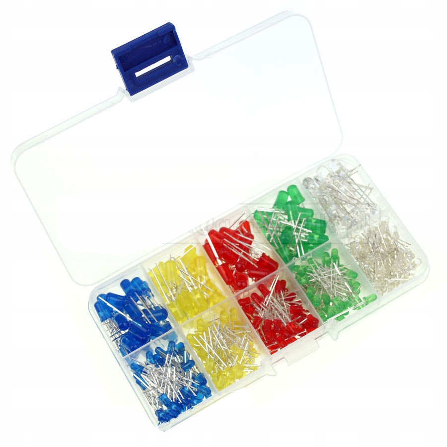 

Zestaw diod Led 375 sztuk w organizerze