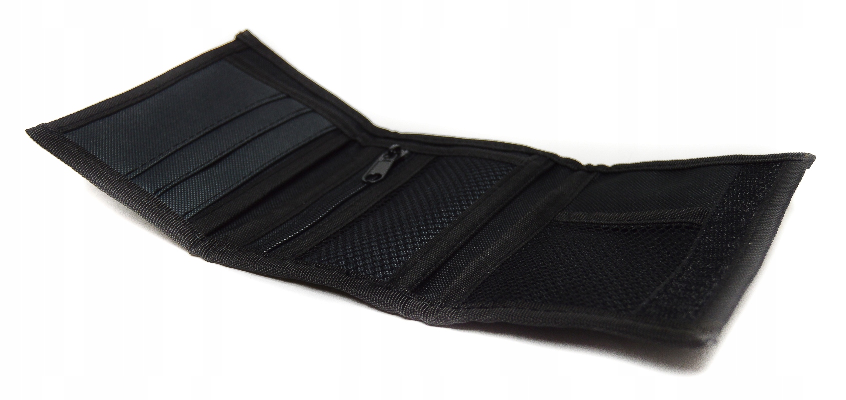 SOLIDNY PORTFEL MĘSKI MATERIAŁOWY SPORTOWY POLSKI Kolor czarny