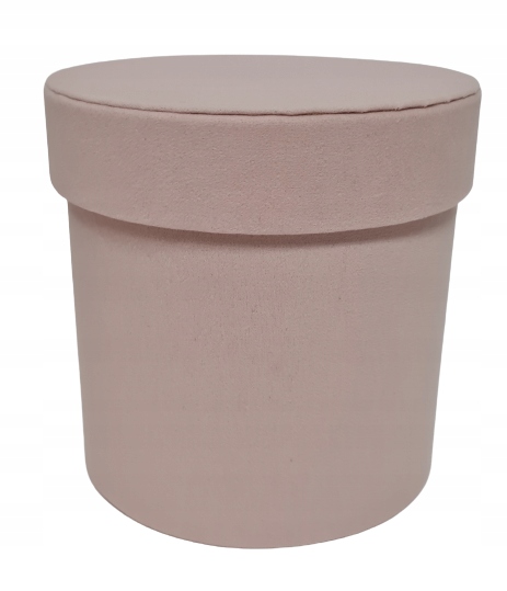 

Flower box pudełko welur zamsz pojedyncze pudrowy