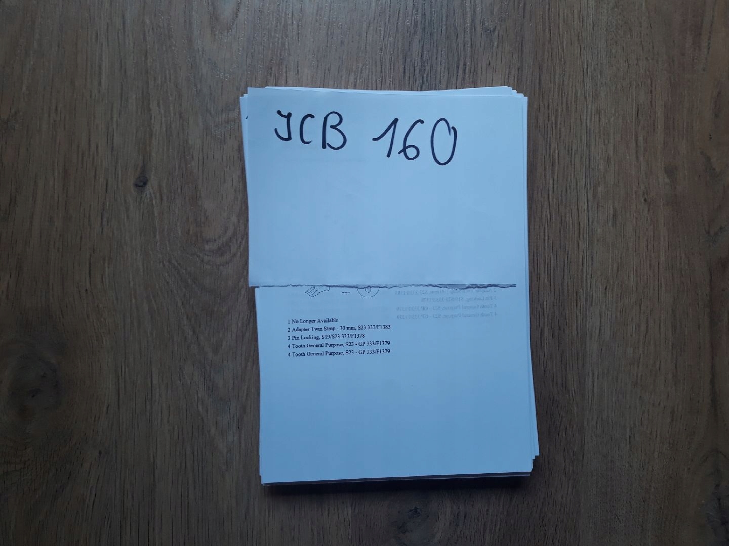 Katalog części jcb 160