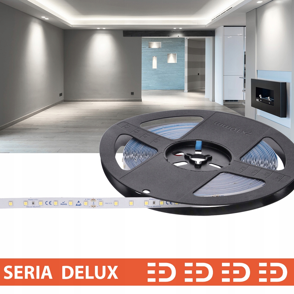 Led pásik Studená biela 24V 80 LED/m 980 lm/m 10 m 7 rokov záruka