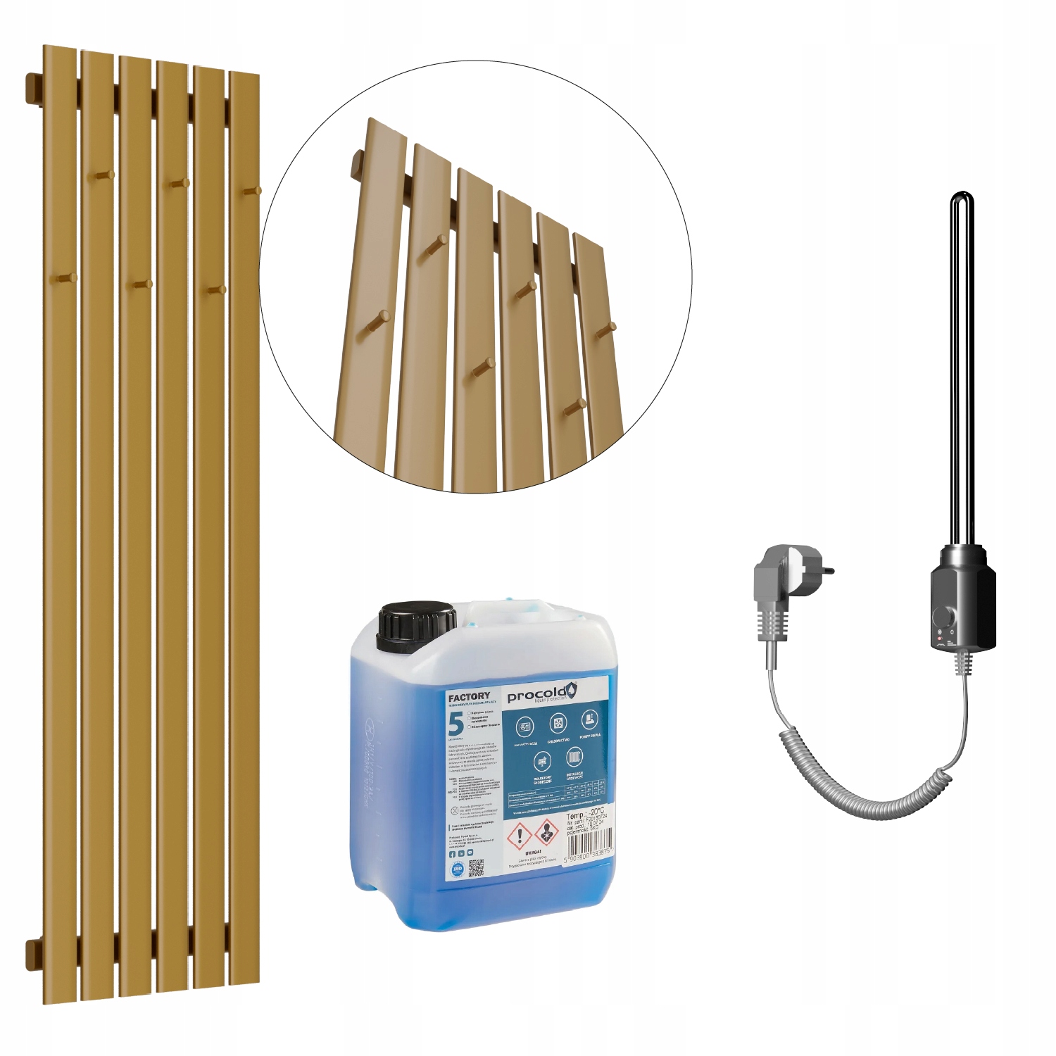 Set Elektrický ohřívač Bellohook 120x45 Antik Tmavý