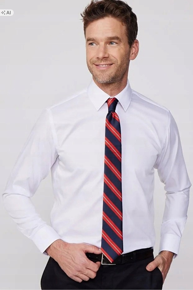 Klasická Hladká Elegantní Pánská Ležérní Košile XL 5IA*