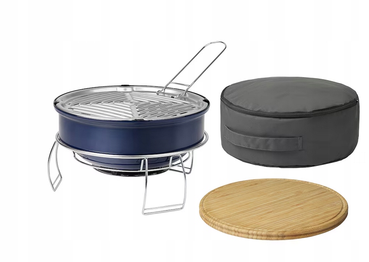 Ikea Strandon Grill, węgiel drzewny niebieski