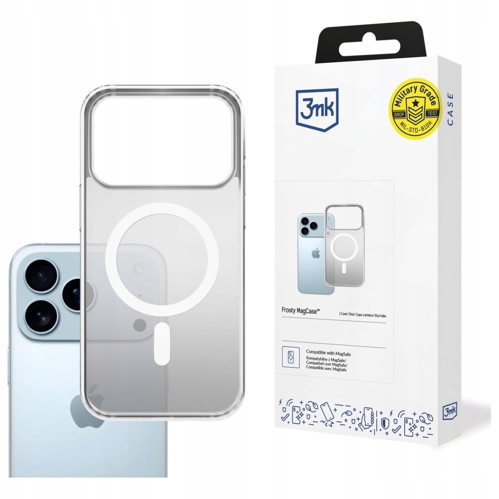 Etui 3MK Frosty MagCase do Apple iPhone 17 Pro Max biały