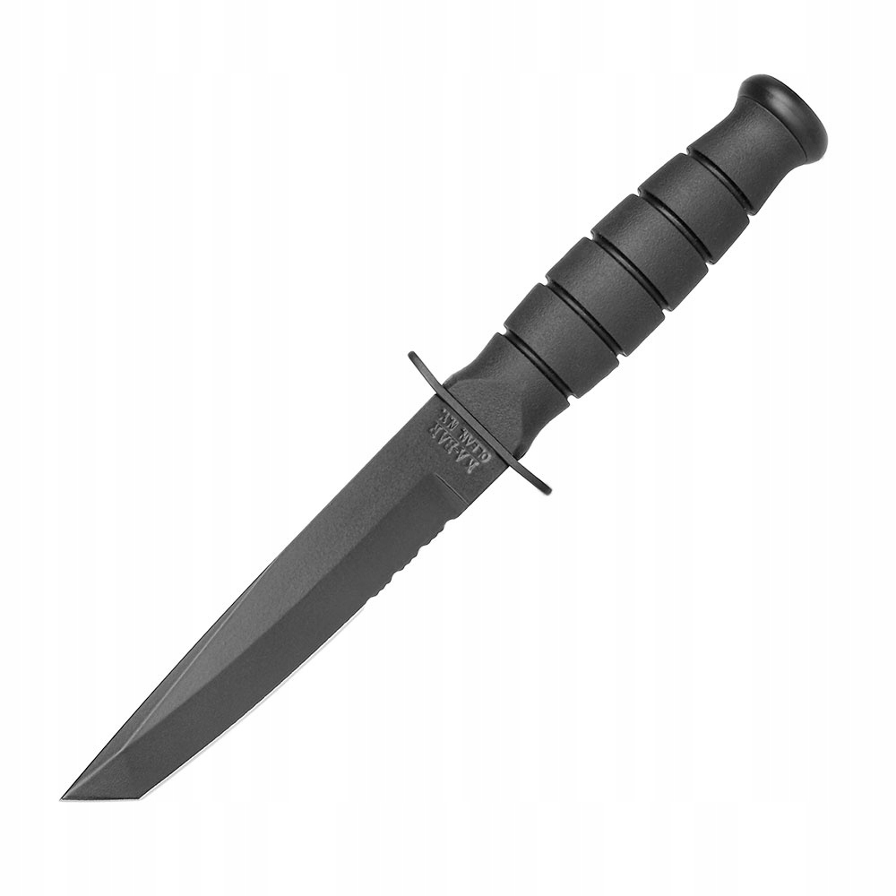 Ka-Bar Nóż wojskowy Short Tanto Ząbkowany Czarny