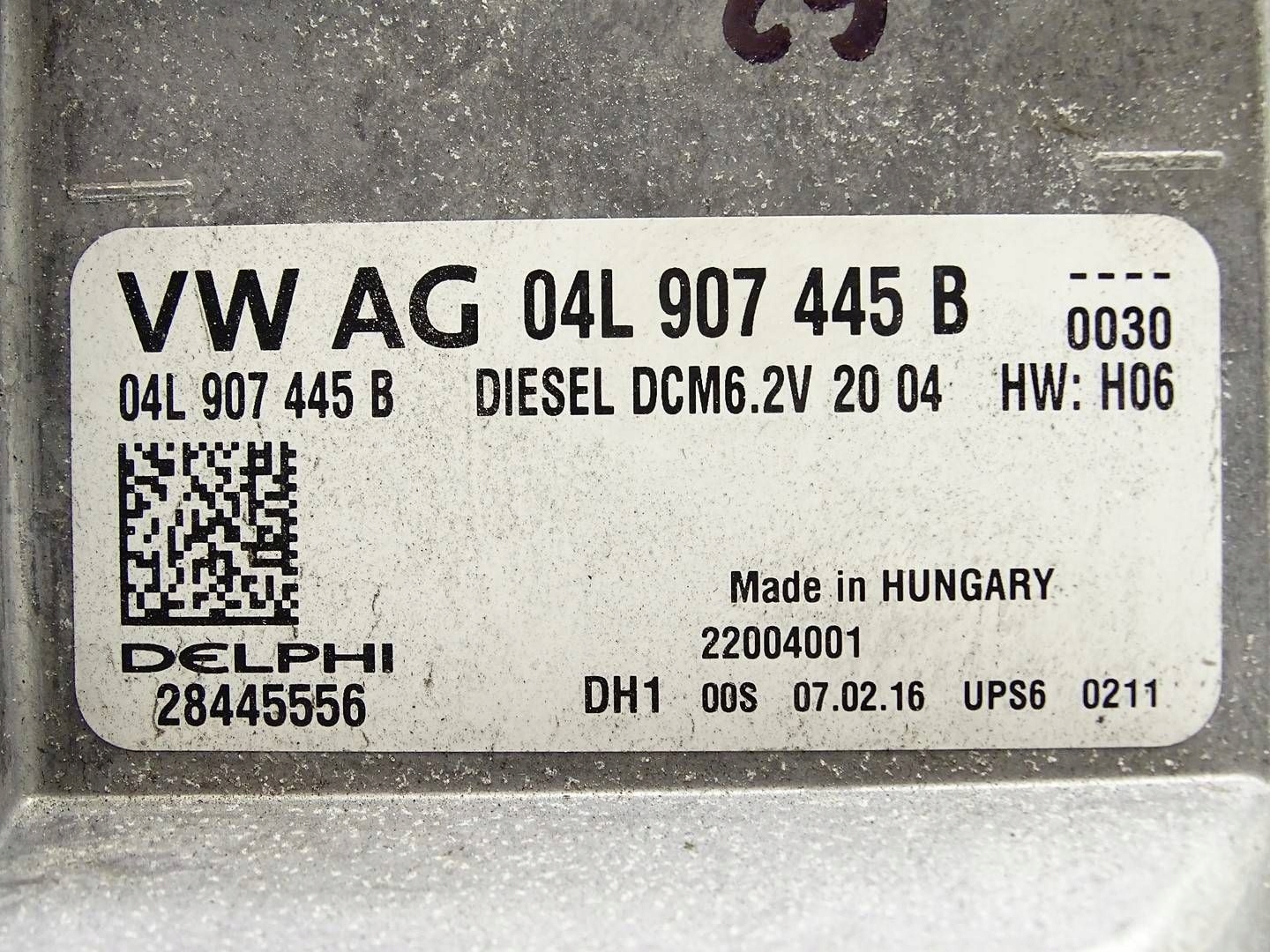 computer control unit of the engine ECU AUDI A3 8V 1.6 TDI 04L906056CR 04L907445B