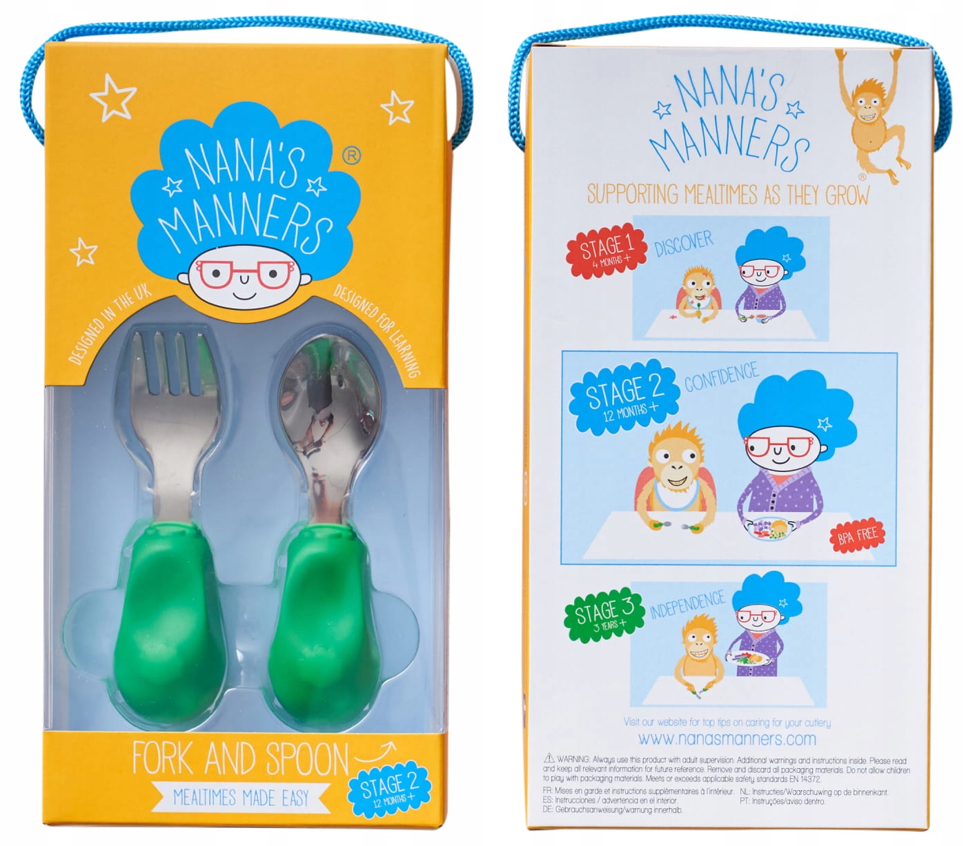 

Nana's Manners 2 Widelec i łyżka Green 1-3 lat