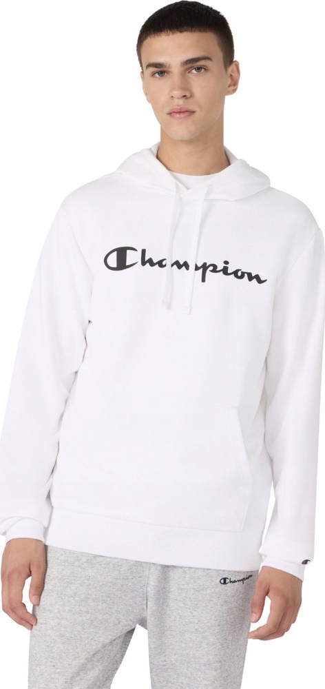 Pánská Mikina Champion Hooded Sweatshirt Bílá 221917 WW001 r XL