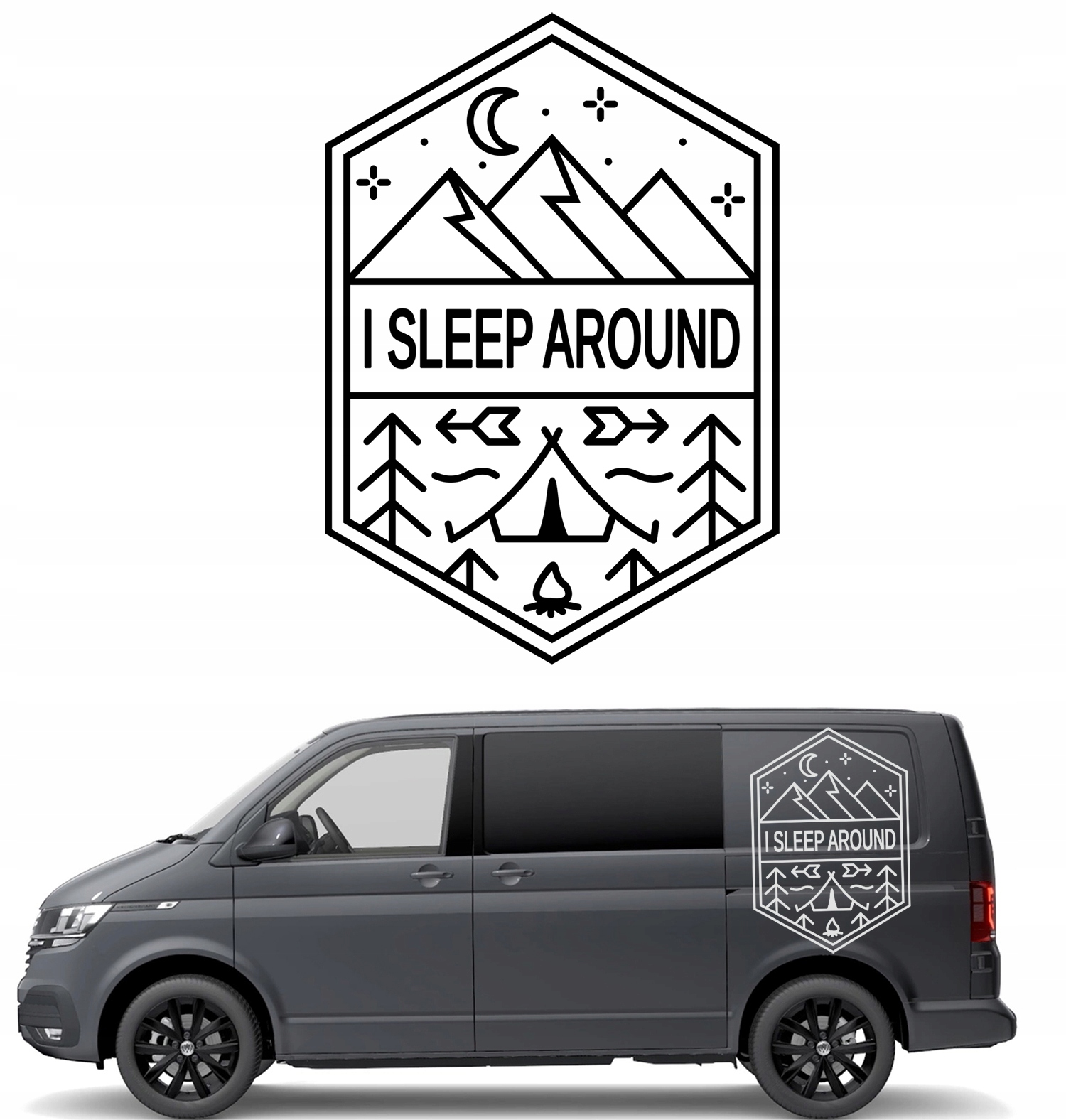 Samolepka Na Karavan Přívěs Camping 94x65 cm