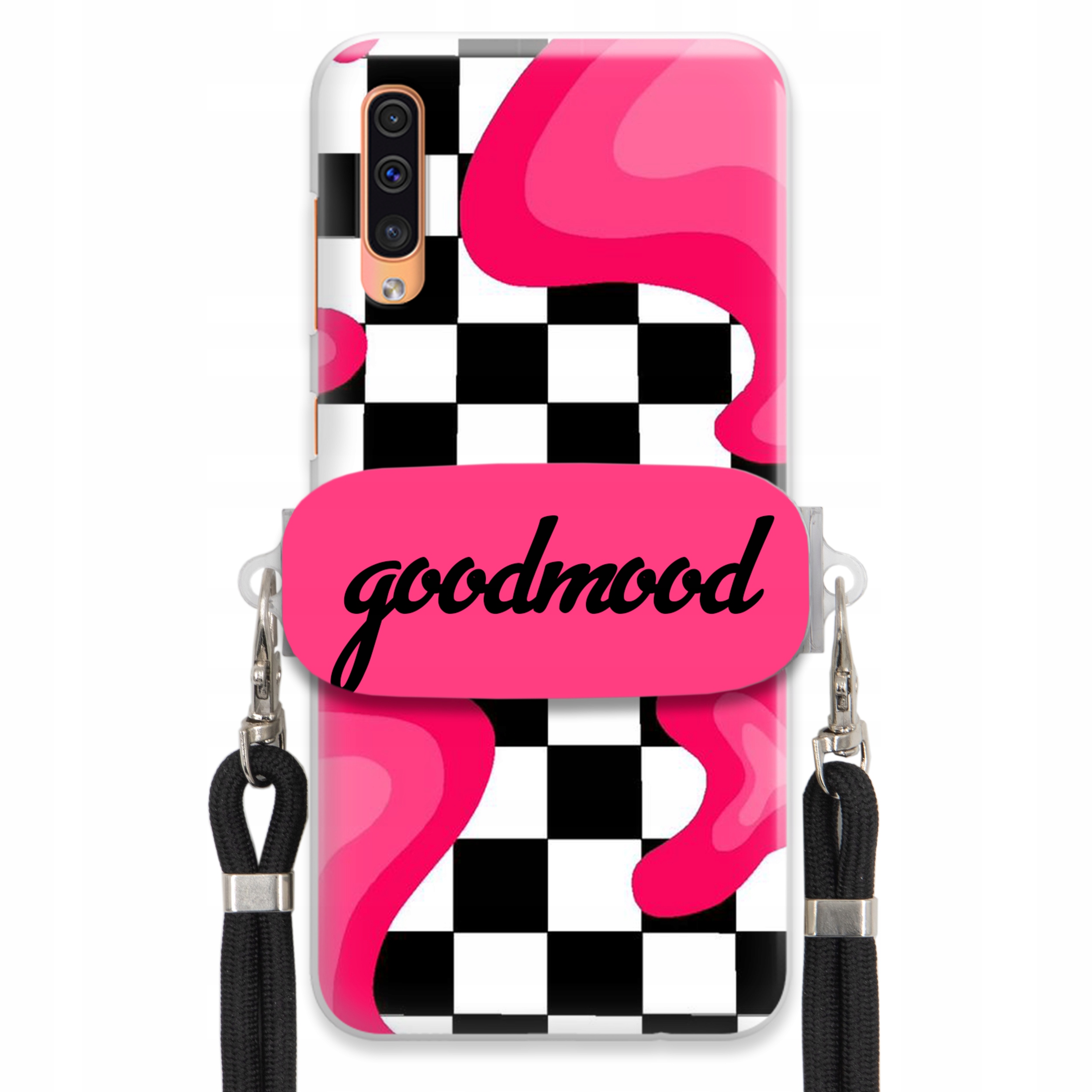 Puzdro Pre Samsung A50 Sada Case Držiak Na Vodítko Čierna Pre Teenagerov Splash