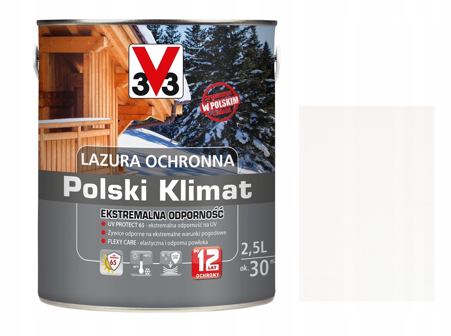 

Lazura V33 Polski Klimat 12LAT Biały Alpejski 2.5L