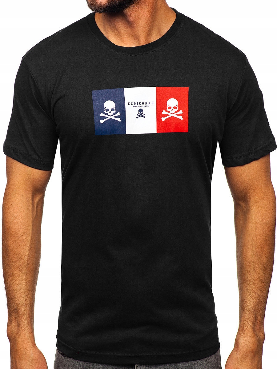 

T-shirt Koszulka Męska Czarna 14784 Rozmiar_l