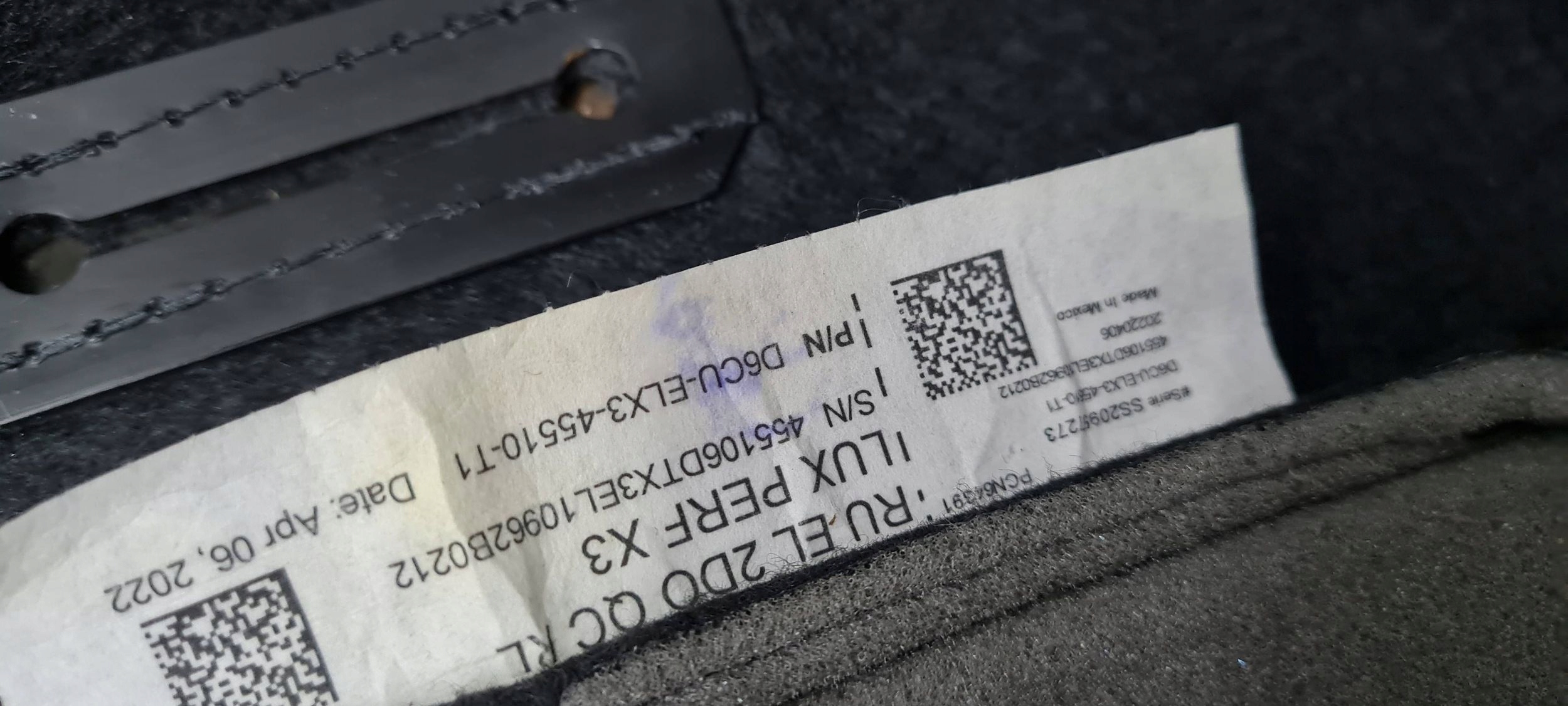 Chrysler Pacifica 2022 Blende Abdeckung SITZ Sitz Leder 2 RZAD rechts heck