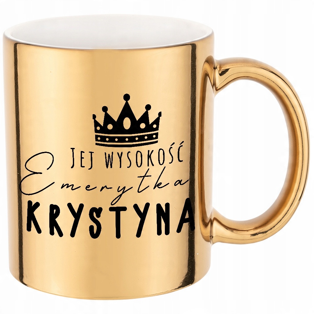

Kubek Złoty dla Emerytki Emerytura Imię