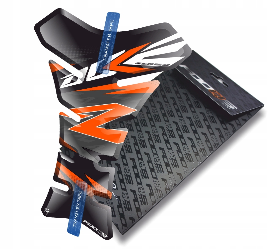 Tank-pad od firmy Fooqs pro Ktm Duke 125 250 690 790 Černý Oranžový