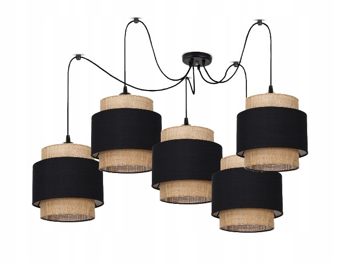 Závěsná Stropní Lampa Spider Pavouk Juta Boho Led E27