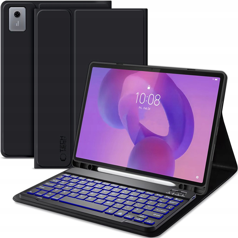 Etui z klawiaturą, Tech-Protect do Lenovo Idea Tab Plus 12.1, z klapką