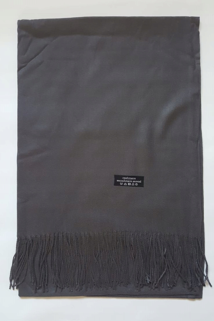 SZALIK Z WEŁNA KASZMIROWEJ XXL GRAFIT Marka inna