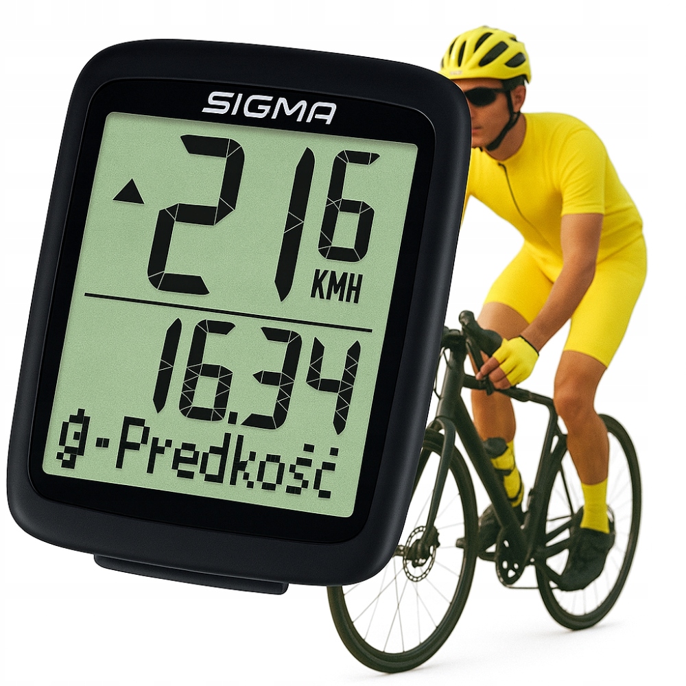 cyklopočítač Sigma voděodolné Vysílač polské menu Originální