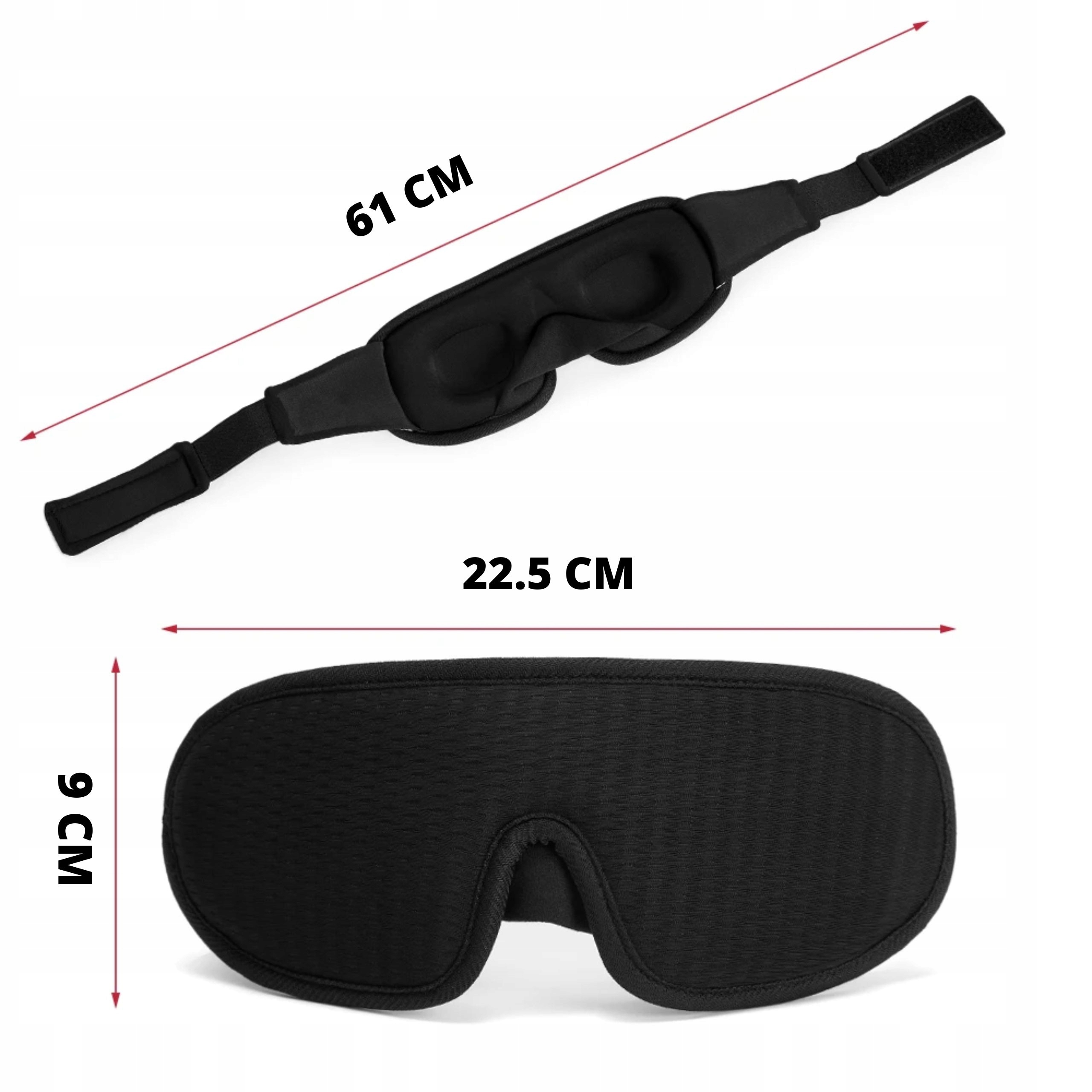 OPASKA NA OCZY DO SPANIA MASKA 3D PREMIUM Wzór dominujący bez wzoru