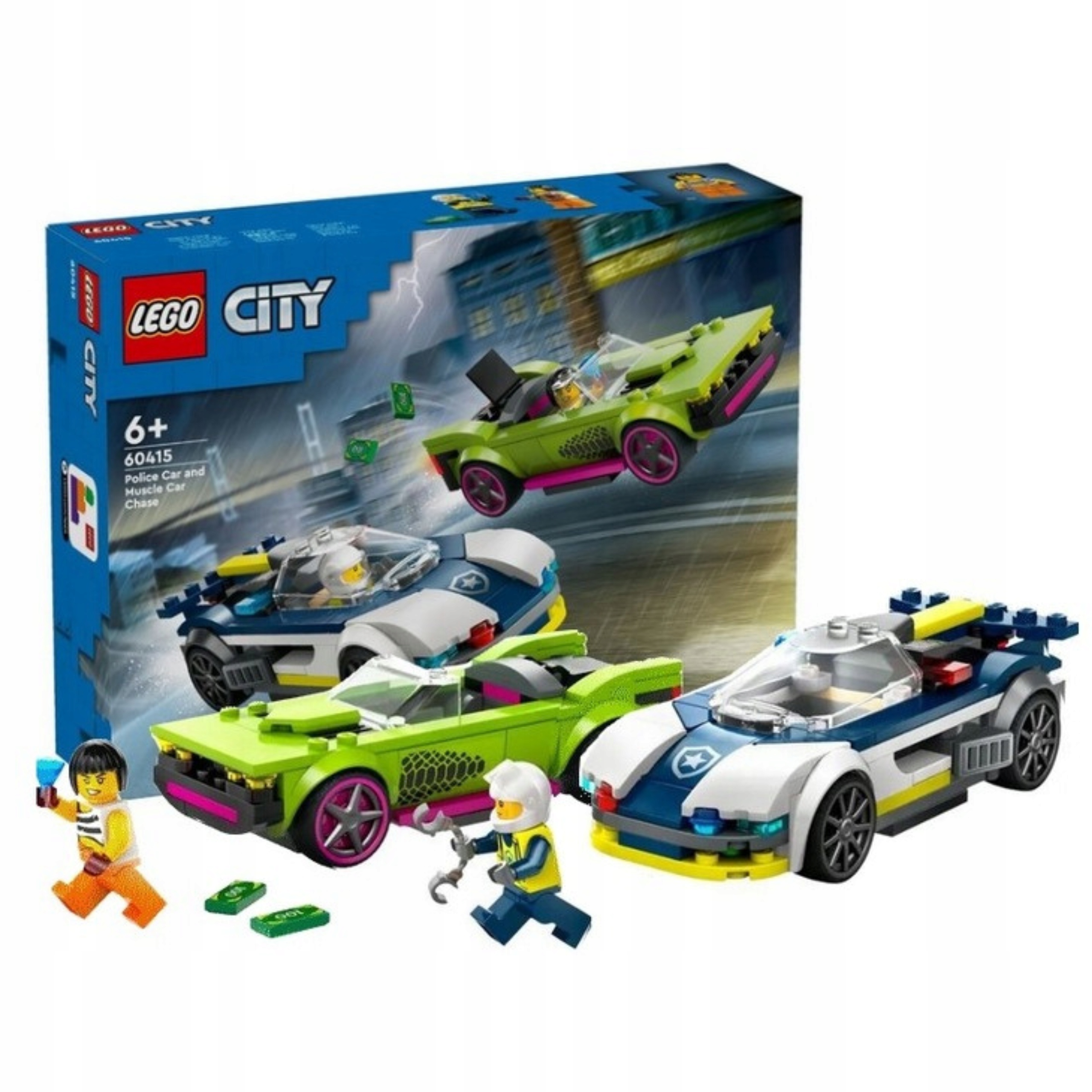 Lego City Policie 60415 Pronásledování policejního auta za muscle carem 2 x Auto