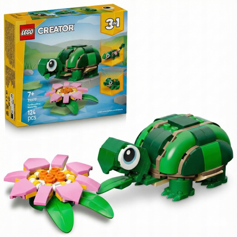 Lego Creator 3 w 1 Żółw i lilia wodna 31377