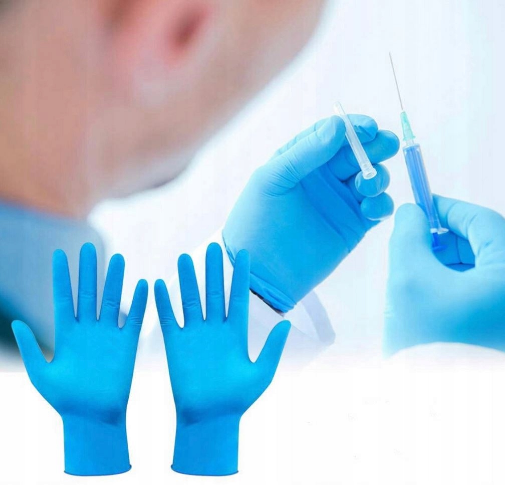 Levně Silné Nitrilové rukavice bezpudrové M 100 kusů