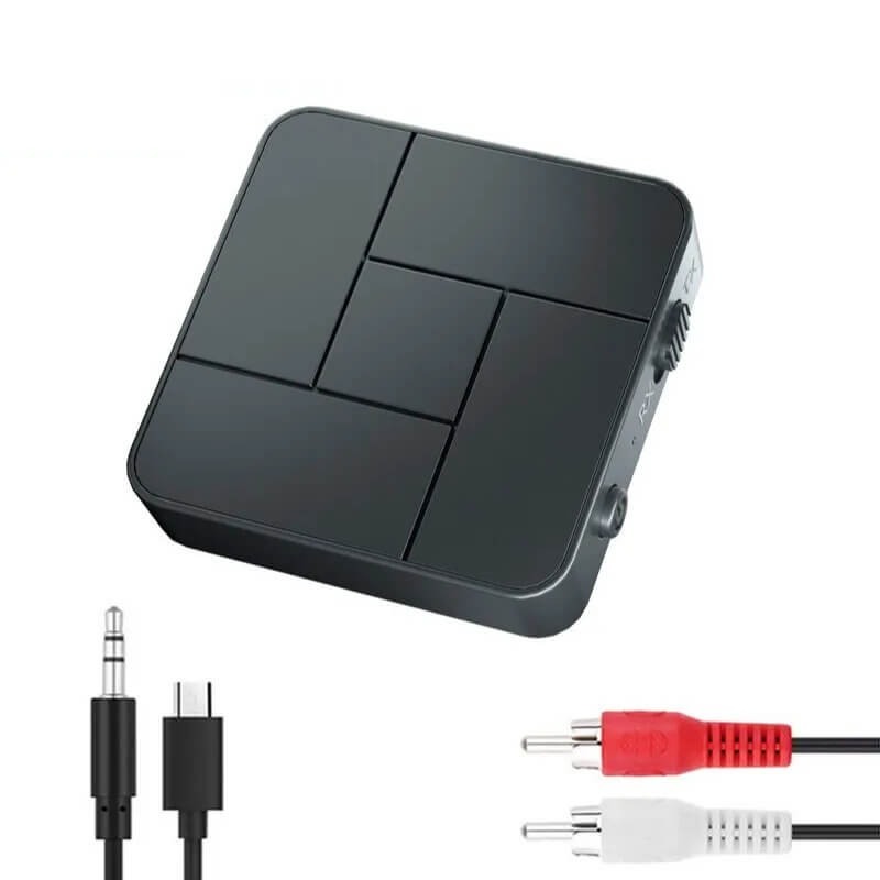 Transmiter Odbiornik Bluetooth 5.0 2w1 TX/RX Adapter 200mAh + Kable AUX+RCA