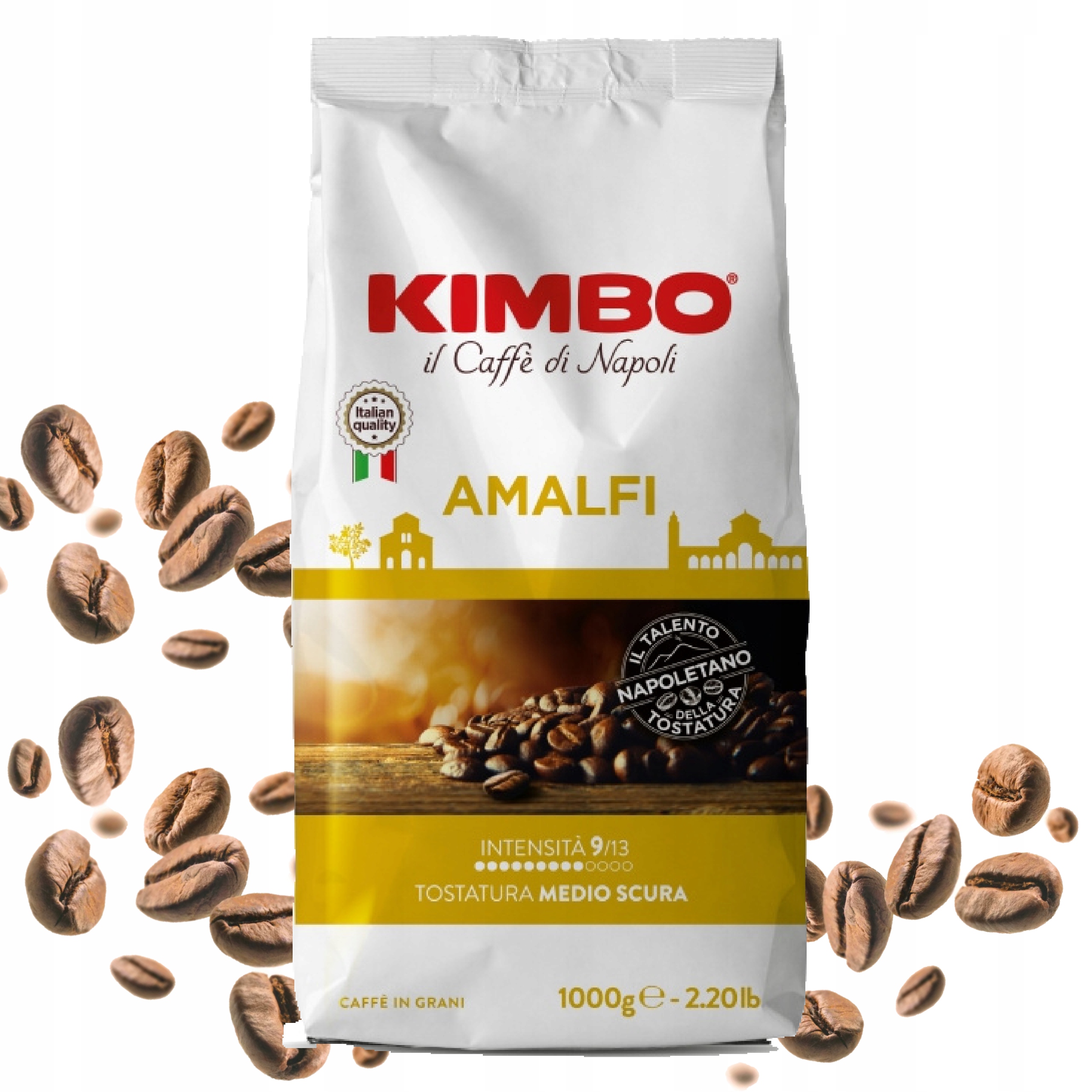 Levně Káva zrnková Kimbo Amalfi 100% Arabika 1 kg