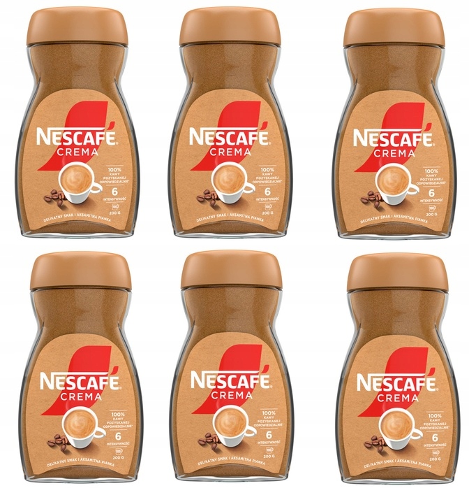 6x 200g Nescafé Crema Kawa rozpuszczalna Karton