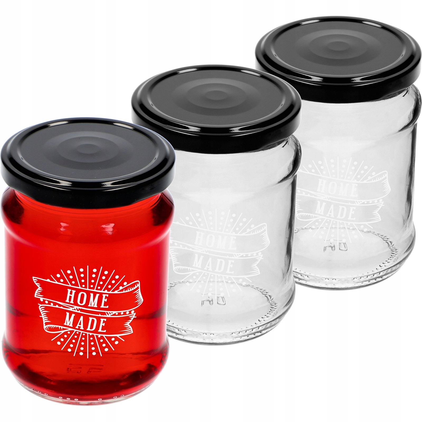 

3x słoik 250ml nadruk Home Made słoiki fi66/4