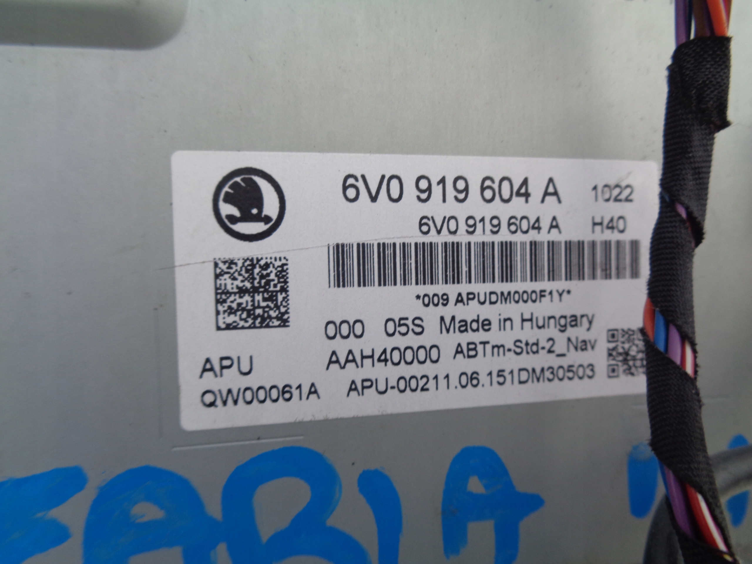 SKODA FABIA III радио 6V0919604A