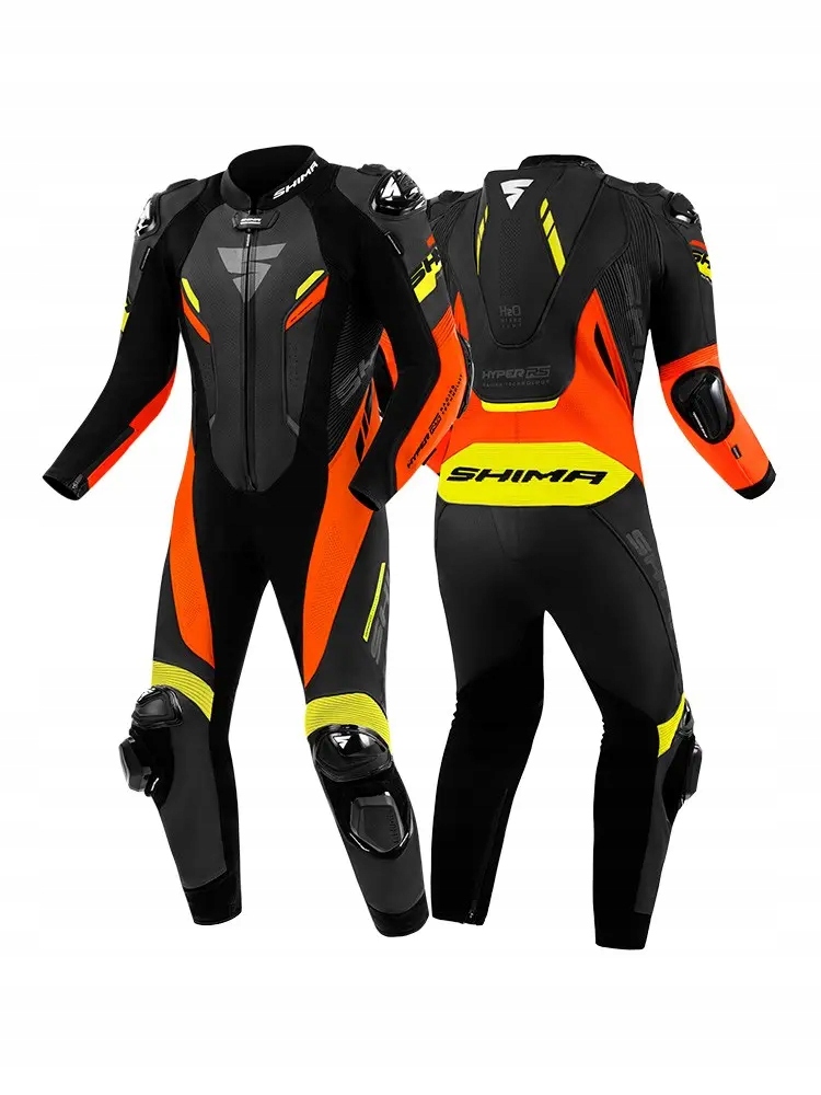 Jednodielny kožený motocyklový overal Shima Hyper-rs Men Fluo 56