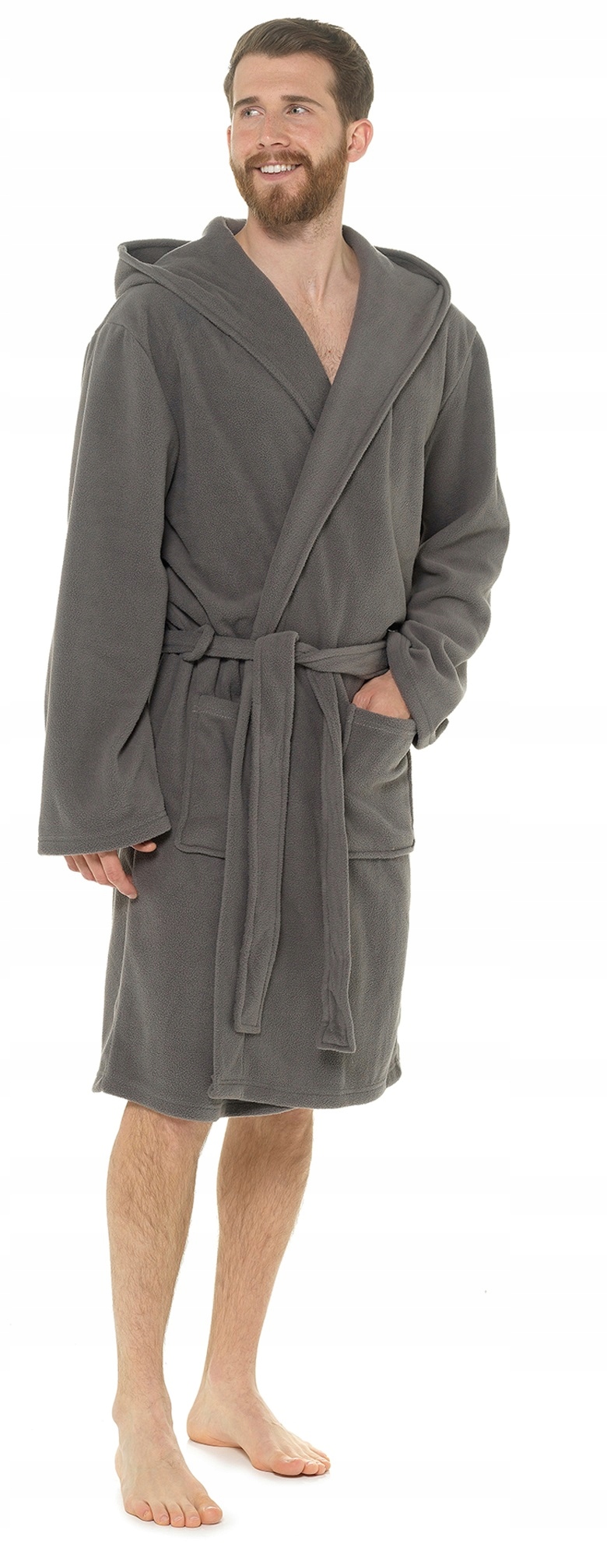 Pánský Fleecový Župan Kapuce HT181 M/L