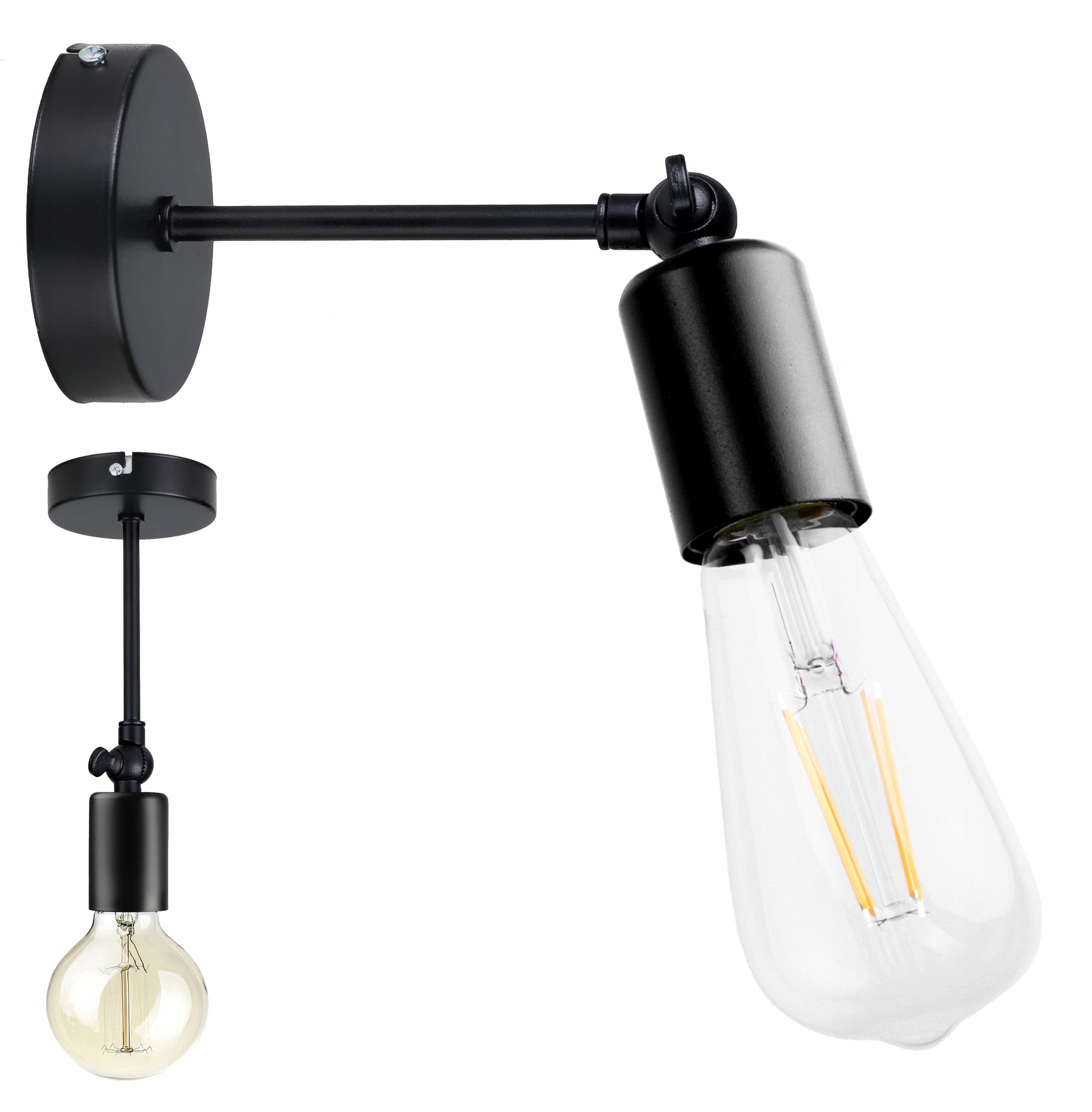 

Kinkiet ruchomy Lampa żyrandol Loft Edison 1x E27